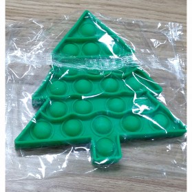 Yokibo Mainan Anak Push Pop It Bubble Sensory Children Toy Model Christmas Tree  - N4357 - Green - 8