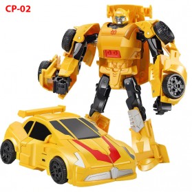 YOU HU Mainan Mobil Action Figure Transformer - CP-01/CP-02 - Yellow