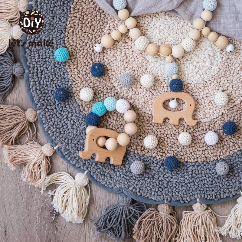 Gambar produk Let's Make Mainan Anak Bayi Baby Teether Hanging Elephant Rattle Beads - JJ33