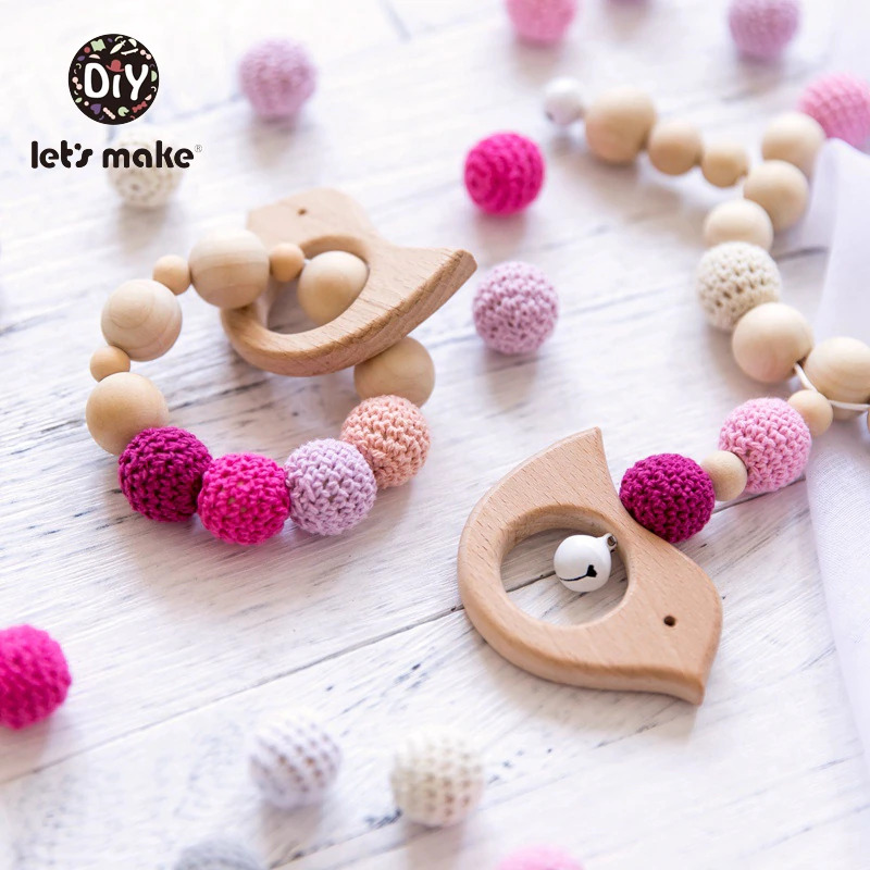 Gambar produk Let's Make Mainan Anak Bayi Baby Teether Hanging Elephant Rattle Beads - JJ33