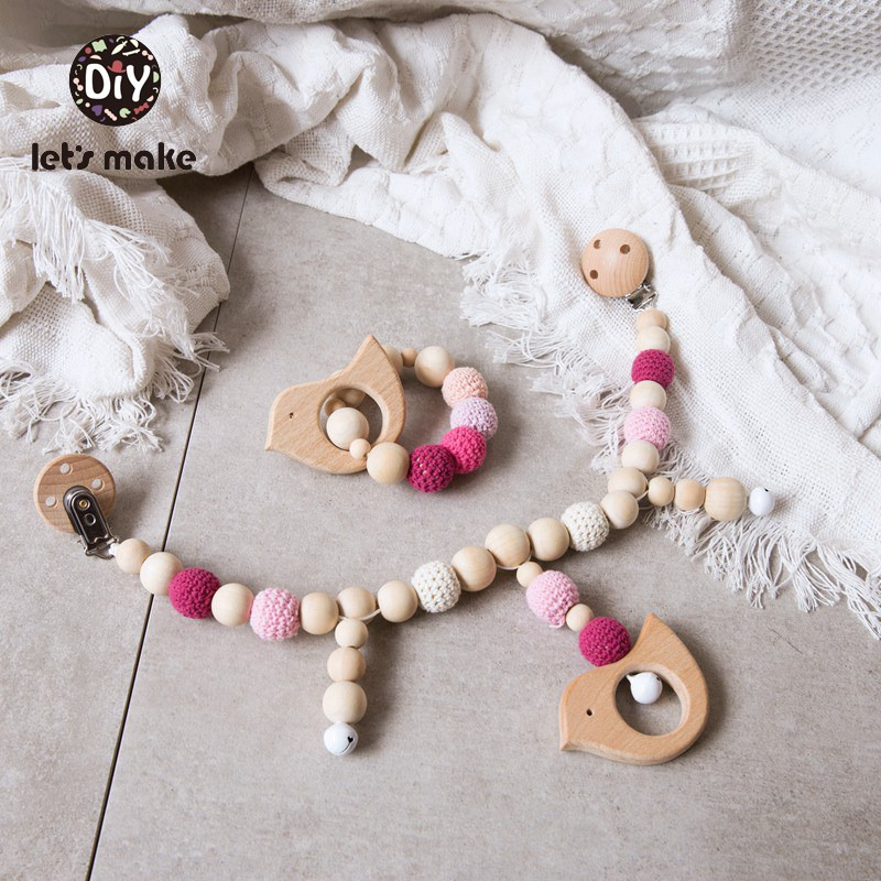 Gambar produk Let's Make Mainan Anak Bayi Baby Teether Hanging Elephant Rattle Beads - JJ33