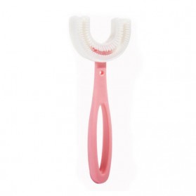 Macroupta Sikat Gigi Bayi Toothbrush U-Shaped Teether Silicone - T12 - Pink