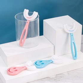 Macroupta Sikat Gigi Bayi Toothbrush U-Shaped Teether Silicone - T12 - Blue - 5