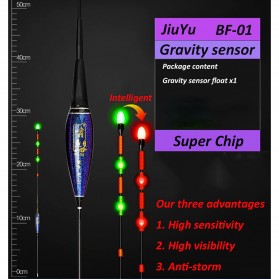 JiuYu Pelampung Umpan Pancing Fishing Floats Lure Bait Gravity Sensor LED Light - BF-01 - Black - 2