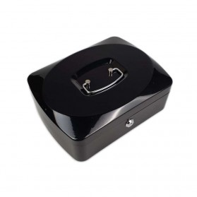 DoHome Kotak Brankas Uang Perhiasan Cash Safebox Key Lock 20x16x9cm - JJZS66 - Black