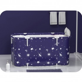 Xueqin SPA Bathtub Lipat Portable Adult Folding Bath 140x55x50cm - 18403 - Blue