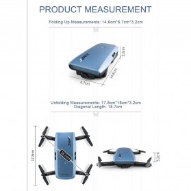 JJRC H47 ELFIE Plus Quadcopter Foldable Mini Drone With HD Camera - Blue - 6
