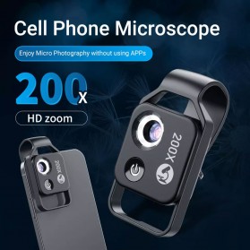 APEXEL Lensa Microscope Smartphone 200X - APL-MS002C - Black