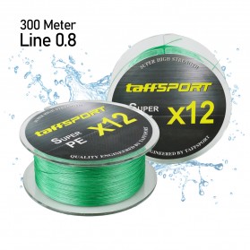TaffSPORT Senar Pancing Super PE Braided Line 0.8 300 Meter - X12 - Green