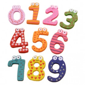 HARKO Mainan Anak Number Fridge Magnet Figure Stick Children Toy 10 PCS - F698 - Multi-Color