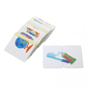 LAWADKA Mainan Anak Card Matching Game Children Toy Gambar Hewan - SU-033 - Blue - 4