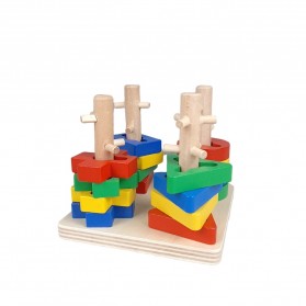 QWZ Mainan Anak Matching Shape Puzzle Children Toy - QWZ443 - Multi-Color