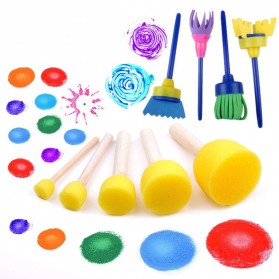 Datgo Mainan Anak Watercolor Sponge Brush Children Toy - TOY-017 - Multi-Color - 2
