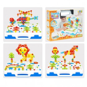 ZKZC Mainan Anak Mosaic Screw Puzzle Children Toy 237 PCS - TOY-020 - Multi-Color - 4
