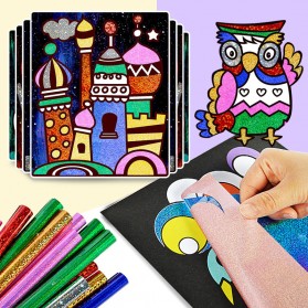 JIMITU Mainan Anak Magic Art Sticker Painting Children Toy - HW1100 - Black