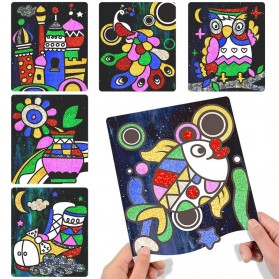 JIMITU Mainan Anak Magic Art Sticker Painting Children Toy - HW1100 - Black - 2