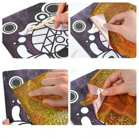 JIMITU Mainan Anak Magic Art Sticker Painting Children Toy - HW1100 - Black - 4