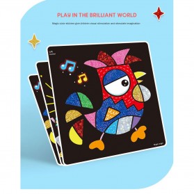 JIMITU Mainan Anak Magic Art Sticker Painting Children Toy - HW1100 - Black - 7