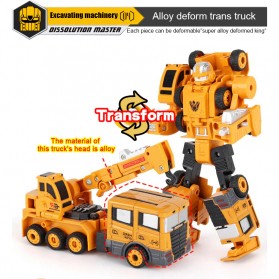 SAN YOU TOYS Mainan Mobil Action Figure Car Transformer Deformation Robot - 6078A - Yellow - 2