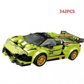 Mainan Lainnya - B RACING Building Blocks Mainan Rakit Mobil Speed Sport Car - 209 - Green