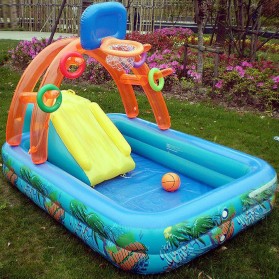 Splash Kolam Renang Angin Wahana Bermain Air Mini Anak Inflatable Swimming Pool - 77307 - Multi-Color