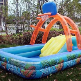 Splash Kolam Renang Angin Wahana Bermain Air Mini Anak Inflatable Swimming Pool - 77307 - Multi-Color - 6