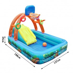 Splash Kolam Renang Angin Wahana Bermain Air Mini Anak Inflatable Swimming Pool - 77307 - Multi-Color - 8