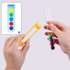 QWZ Mainan Anak Montessori Beads Test Tube Children Toy - QWZ651 - Multi-Color - 4
