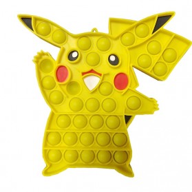 FoxMind Mainan Pokemon Push Pop It Fidget Toys Stress Pikachu Relief Children Toy - 461218 - Yellow