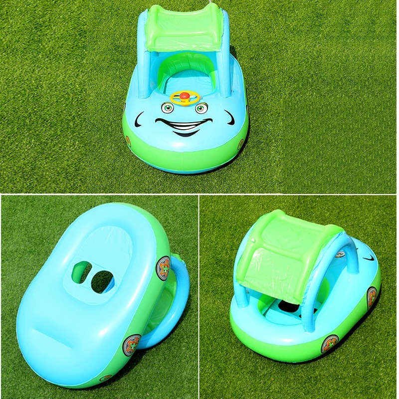 Gambar produk HECHILD Pelampung Kolam Renang Bayi Toddler Ring Floating Inflatable with Canopy - PV063