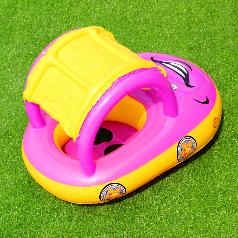 Gambar produk HECHILD Pelampung Kolam Renang Bayi Toddler Ring Floating Inflatable with Canopy - PV063