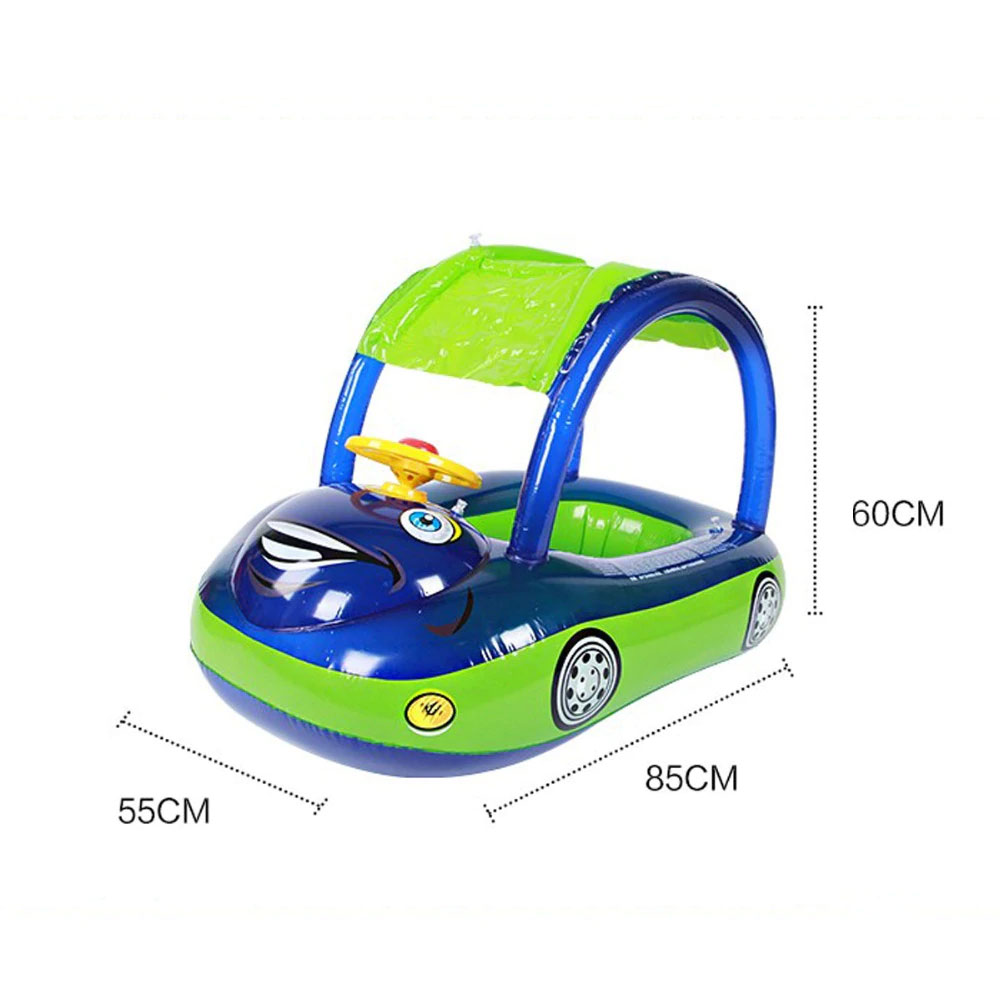 Gambar produk HECHILD Pelampung Kolam Renang Bayi Toddler Ring Floating Inflatable with Canopy - PV063