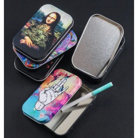 Ophone Kotak Bungkus Rokok Elegan Metal Cigarette Case Model Smoker - TS06 - Multi-Color