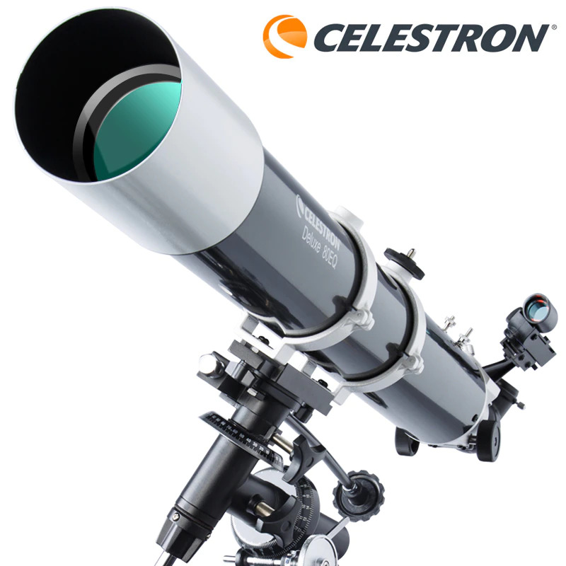 Celestron Teropong Bintang Astronomical Telescope Deluxe 80EQ Black