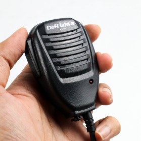 Taffware Speaker Microphone Push To Talk PTT for Taffware Pofung Baofeng Walkie Talkie - RS-114 - Black - 7