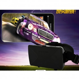 Taffware Cardboard VR Box Head Mount Plastic Version 3D Virtual Reality for Smartphone - Black - 7