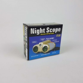 Night Scope Teropong 4 x 30mm Binoculars with Pop-Up Light - JYW-1226 - Golden - 6