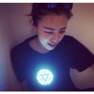 Flashing LED T-Shirt Iron Man Model 