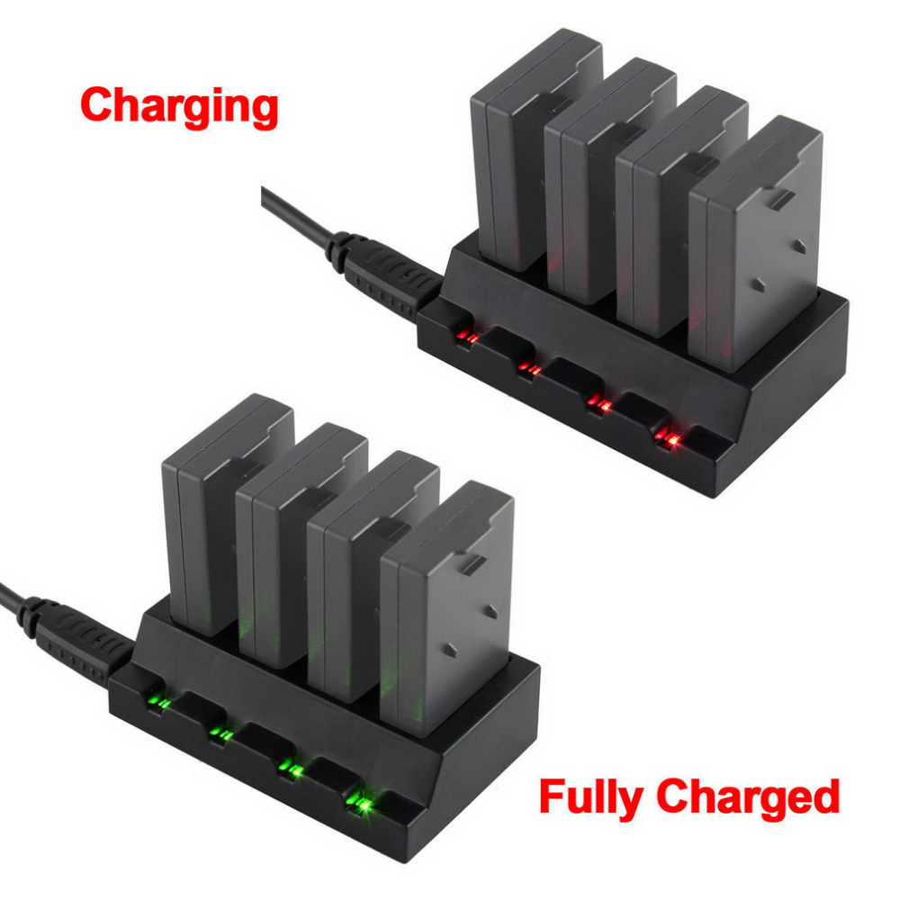 Battery Charger 4 Slot for Parrot Mini Drone - Black 