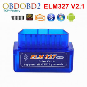 B20 Car Diagnostic ELM327 Bluetooth OBD2 V2.1 Automotive Test Tool - Blue