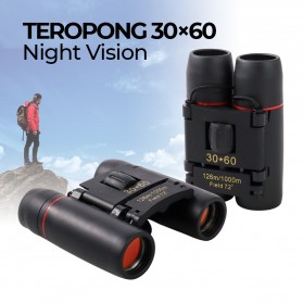 Top Telescope Teropong Binoculars HD Night Vision 30 x 60 - Black