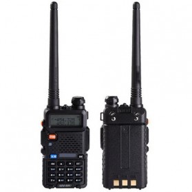 Taffware Walkie Talkie Dual Band 5W 128CH UHF+VHF - BF-UV-5R - Black - 1