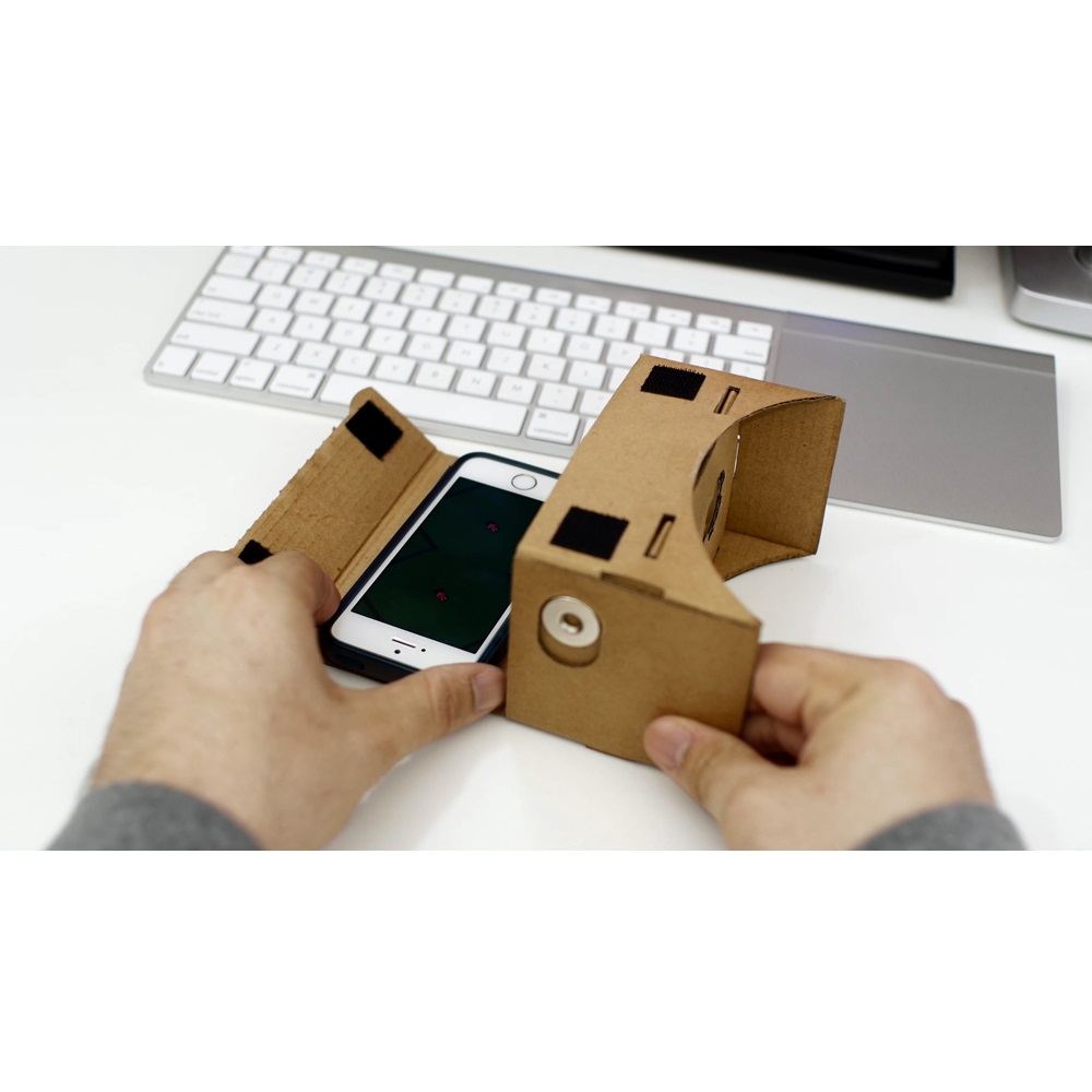 cardboard reality large size for smartphone up to 6 inch silver magnet cardboard reality large size for smartphone up to 6 inch silver magnet