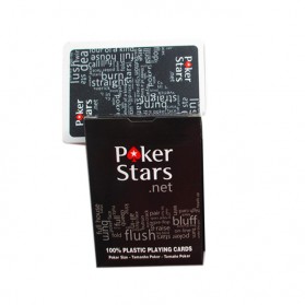 Poker Stars Kartu Remi Poker Plastik - Black