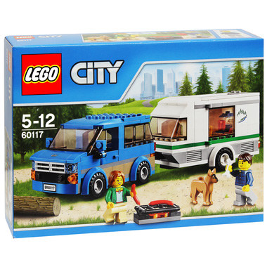 lego city great vehicles pickup & caravan truck toy