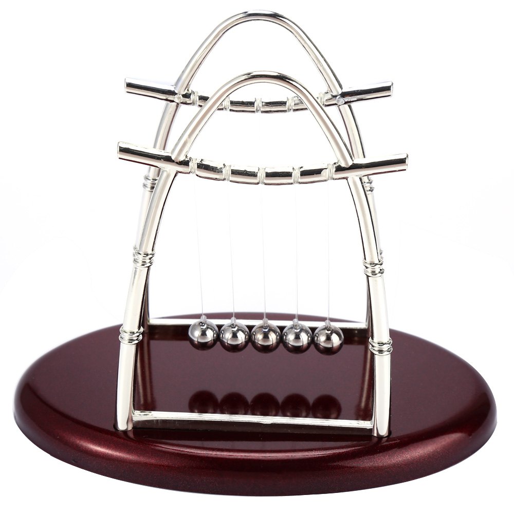  Pajangan  Meja  Pendulum Newton Model  Arched Size M Brown 