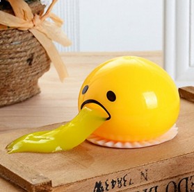 Gudetama Muntah Slime Squishy Anti Stress Ball - Orange 