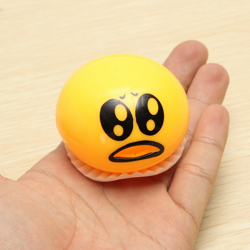 Gudetama Muntah Slime Squishy Anti Stress Ball - Orange 