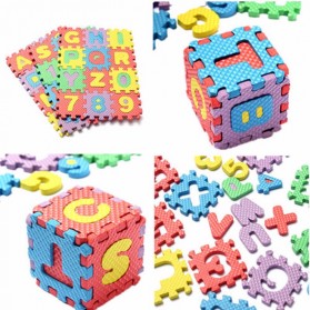 Jin Wa Wa Puzzle Foam Aplhabet & Angka 36 PCS - Multi-Color - 4