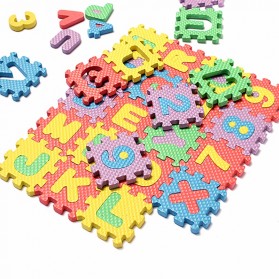 Jin Wa Wa Puzzle Foam Aplhabet & Angka 36 PCS - Multi-Color - 5